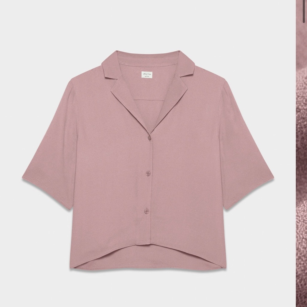 Aritzia Mauve Button-Down Shirt
